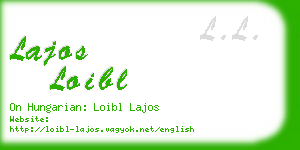 lajos loibl business card